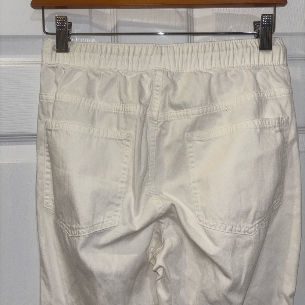 Aerie Beach Pants White linen Distressed - Picture 9 of 13